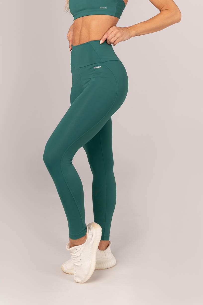 K4081-F_Calca_Legging_com_Cos_em_V_e_Recortes_Verde_Esmeralda__Ref:_K4081-F