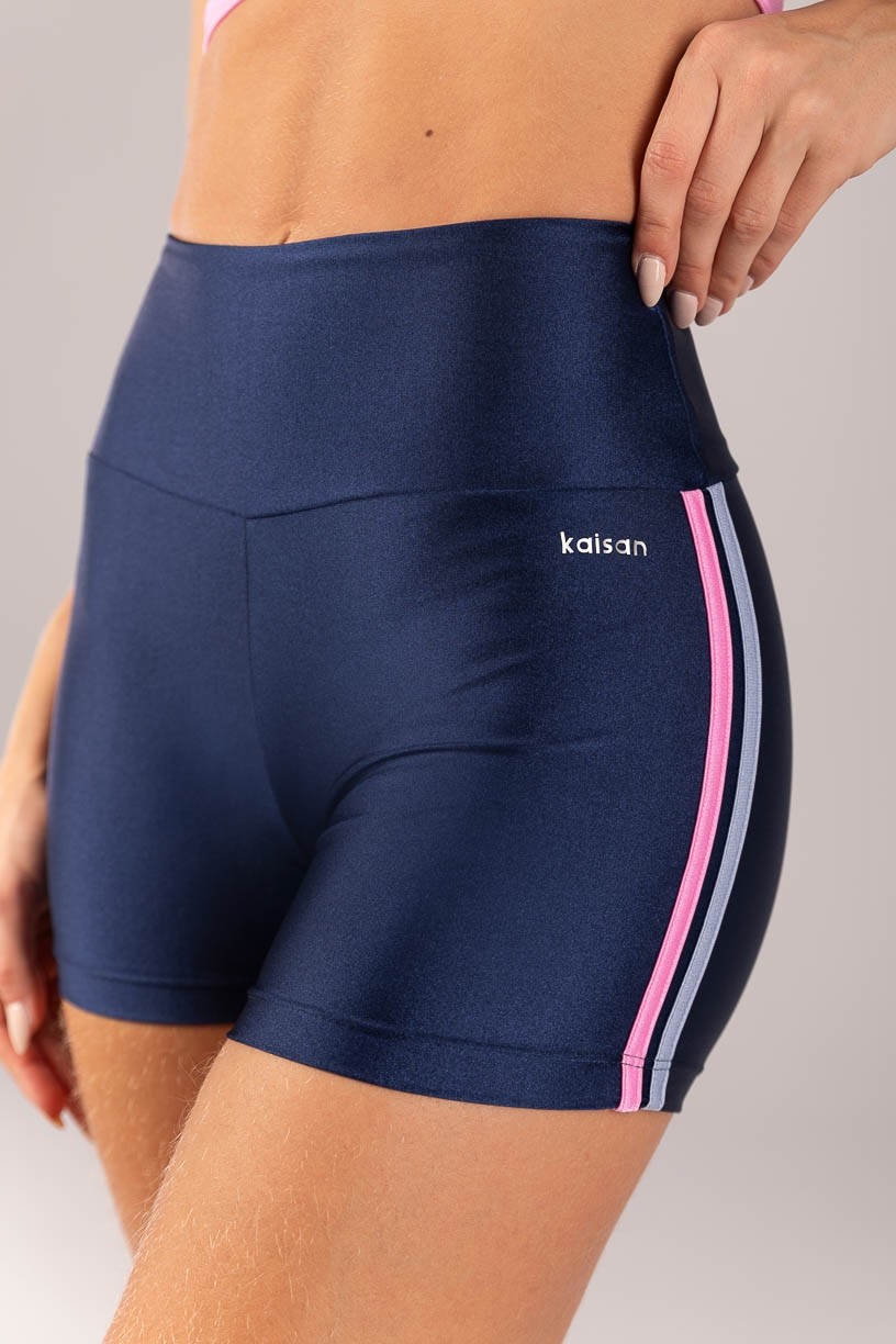 K4194-C_Short_com_Chapados_Duplos_Azul_Marinho__Rosa_Claro__Azul_Claro__Ref:_K4194-C