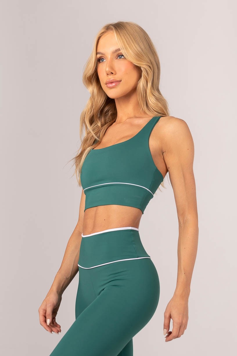 K4367-B_Top_com_Vivo_no_Cos_e_Tiras_Nas_Costas_Verde_Esmeralda__Branco__Ref:_K4367-B