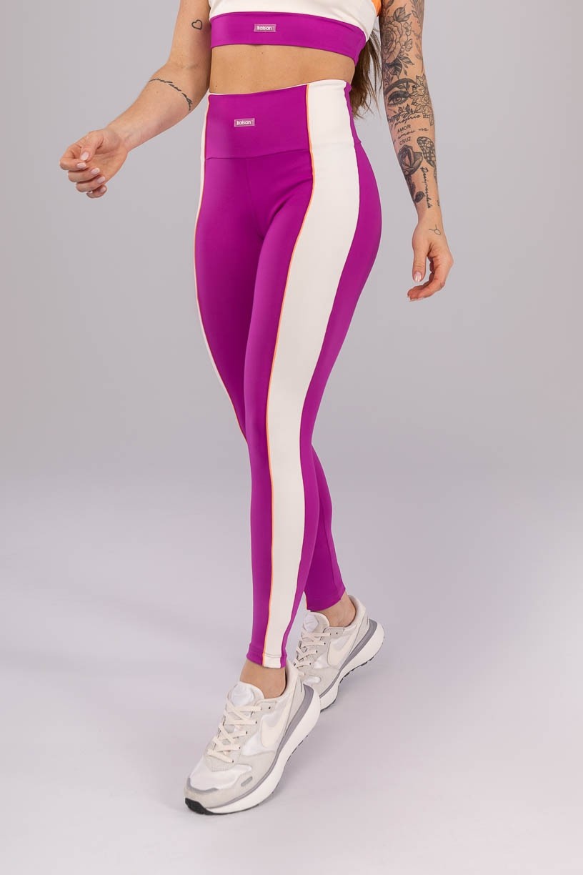 K4187-B_Calca_Legging_com_Faixa_e_Vivo_Roxo__Off-White__Laranja_Claro__Ref:_K4187-B