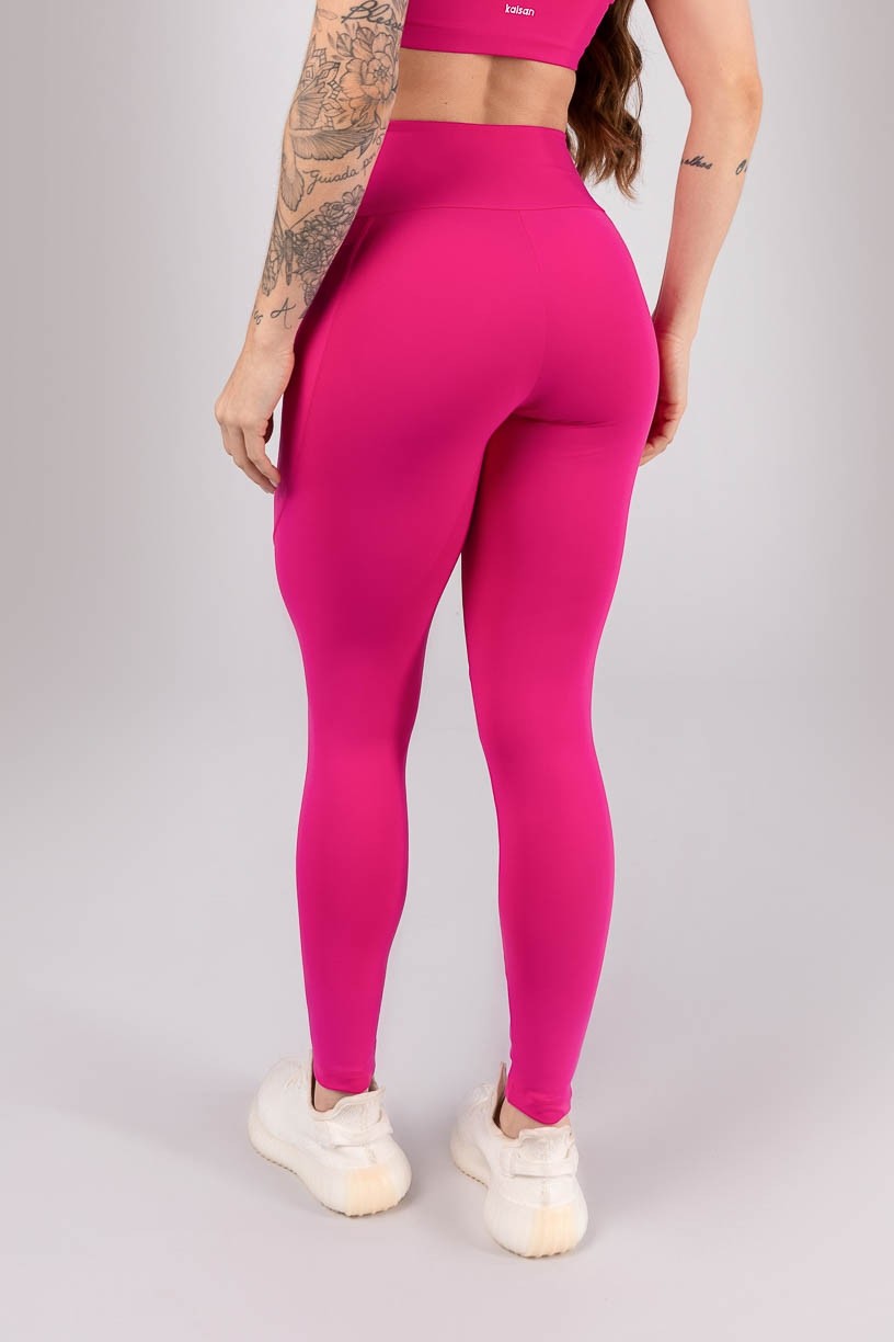 K4413-B_Calca_Legging_sem_Gancho_e_com_Bolsos_Rosa_Choque__Ref:_K4413-B