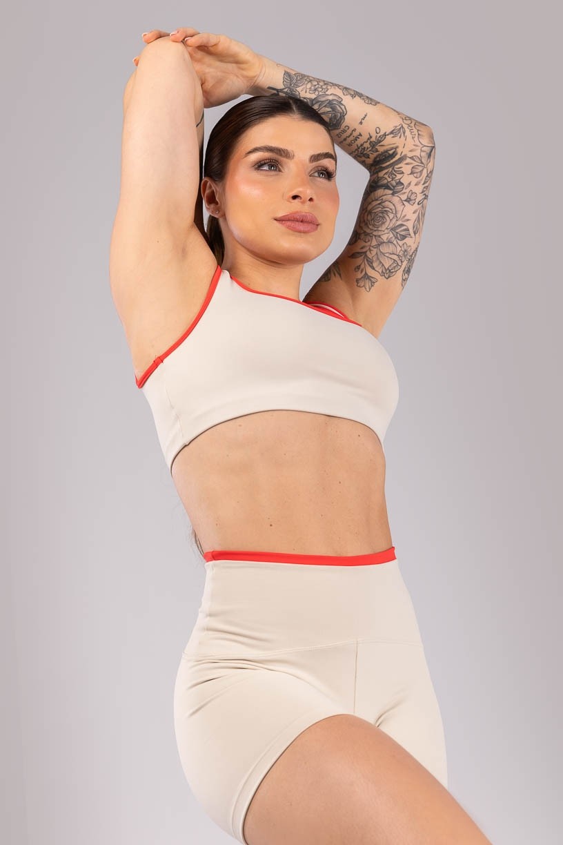 K4221-E_Short_com_Cos_de_Vira_Bege__Vermelho_Tomate__Ref:_K4221-E