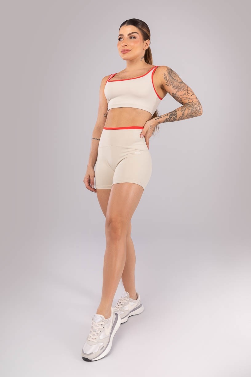 K4221-E_Short_com_Cos_de_Vira_Bege__Vermelho_Tomate__Ref:_K4221-E