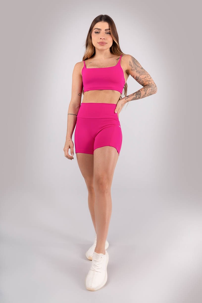 K4414-B_Short_sem_Gancho_e_com_Bolsos_Rosa_Choque__Ref:_K4414-B