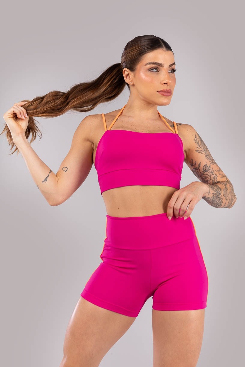 K4426-B_Short_com_Vivo_Contrastante_Rosa_Choque__Laranja_Claro__Ref:_K4426-B