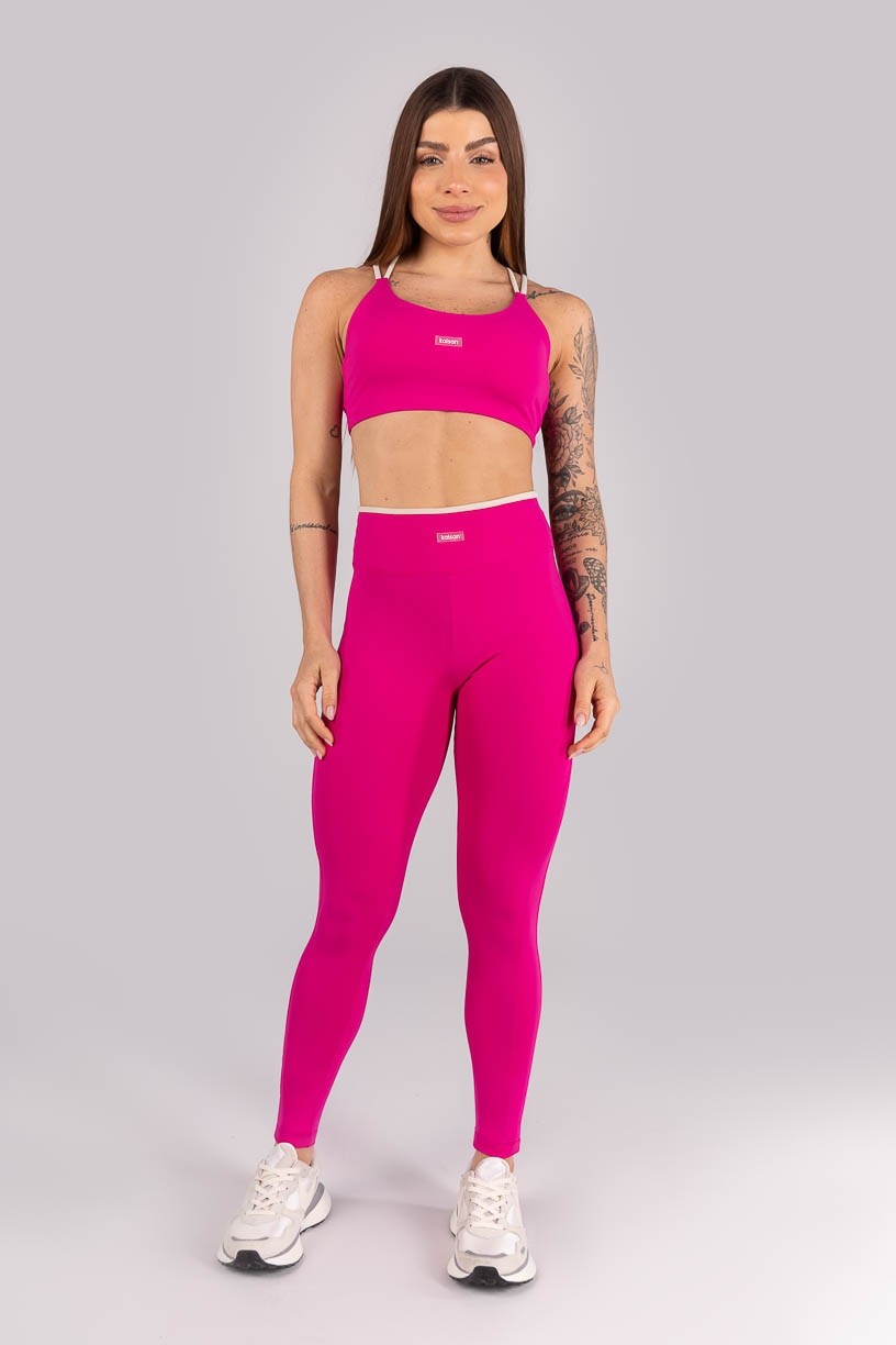 K4451-B_Calca_Legging_com_Recortes_e_Cos_de_Vira_Contrastante_Rosa_Choque__Bege__Ref:_K4451-B