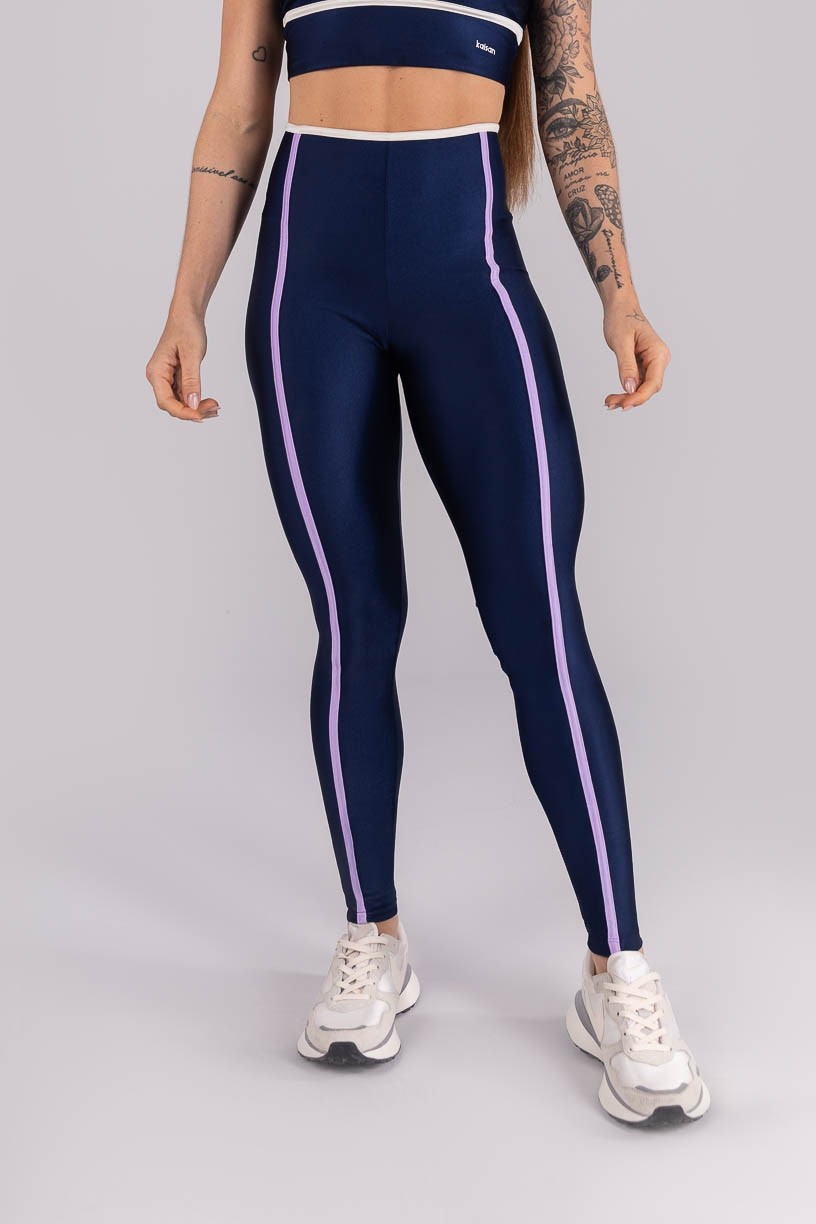 K4462-A_Calca_Legging_Tricolor_com_Chapados_Azul_Marinho__Lilas__Off-White__Ref:_K4462-A