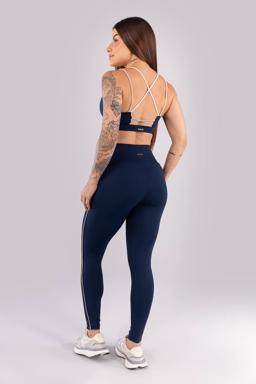 K4507-A_Calca_Legging_com_Vivos_Contrastantes_Azul_Marinho__Bege__Off-White__Ref:_K4507-A