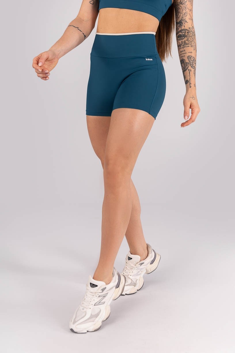 K4300-D_Short_sem_Gancho_com_Vira_Azul_Petroleo__Bege__Ref:_K4300-D
