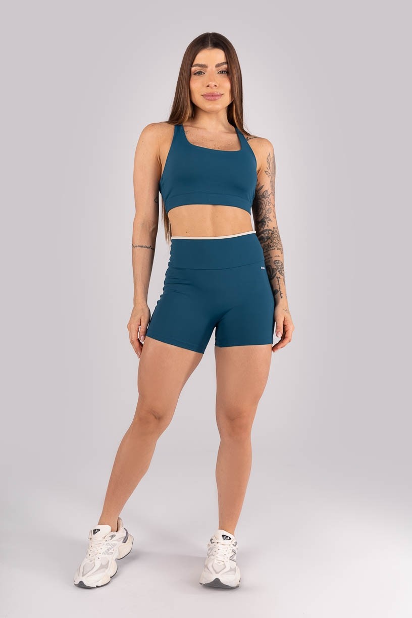 K4300-D_Short_sem_Gancho_com_Vira_Azul_Petroleo__Bege__Ref:_K4300-D
