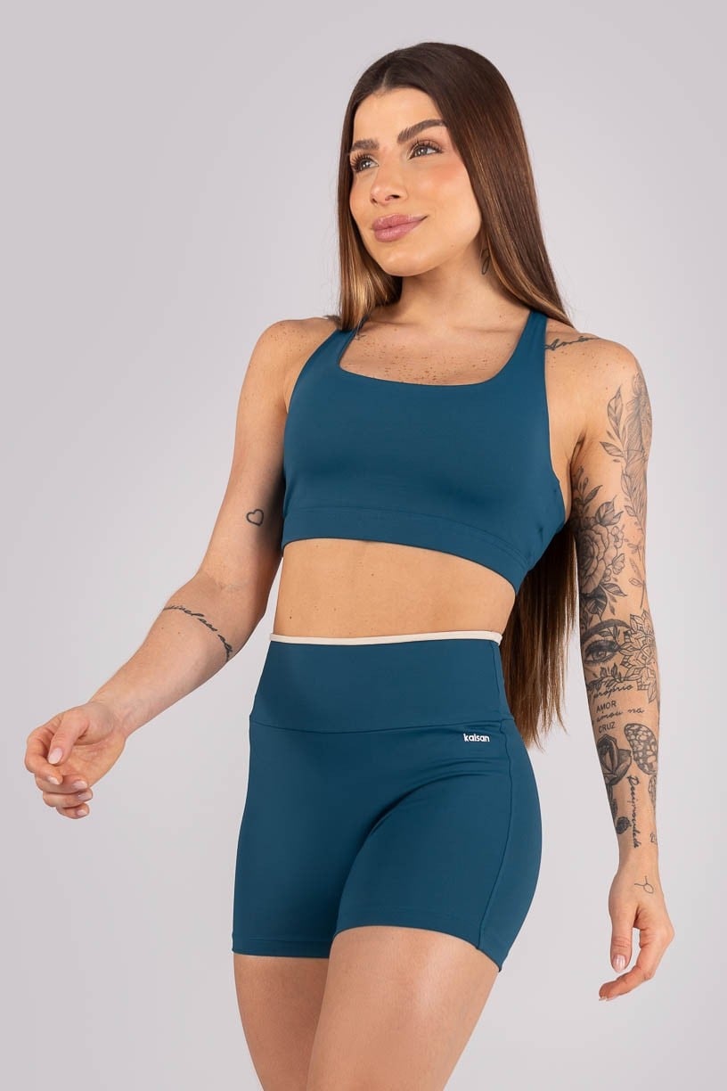 K4298-D_Top_com_Tiras_Entrelacadas_Azul_Petroleo__Bege__Ref:_K4298-D