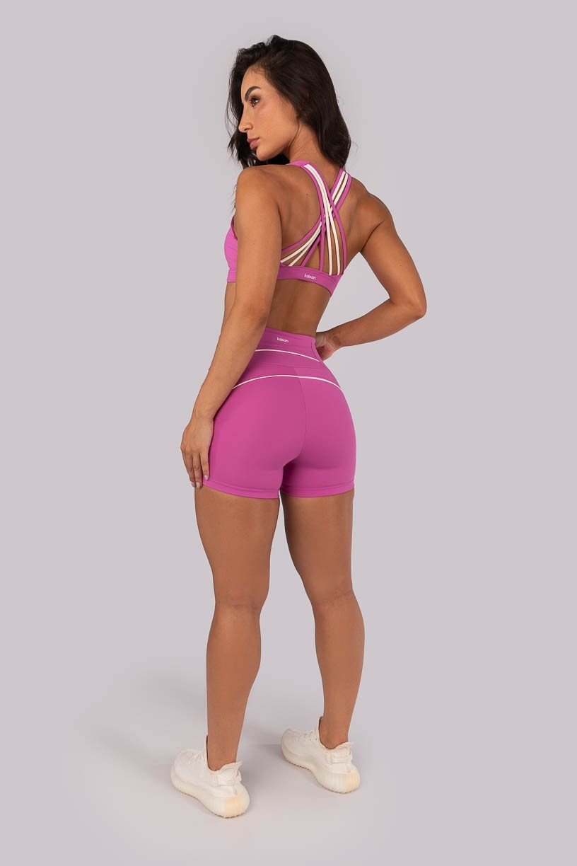 K4560-B_Top_com_Alcas_Entrelacadas_Contrastantes_Rosa_Fucsia__Off-White__Ref:_K4560-B