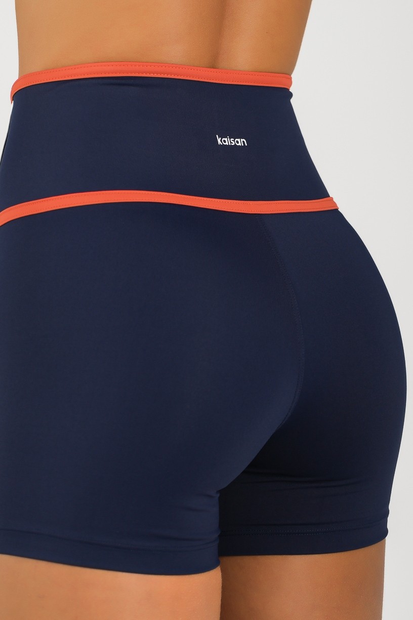 K4714-A_Short_sem_Cos_Aparente_e_Listras_Azul_Marinho__Cobre__Off-White__Ref:_K4714-A