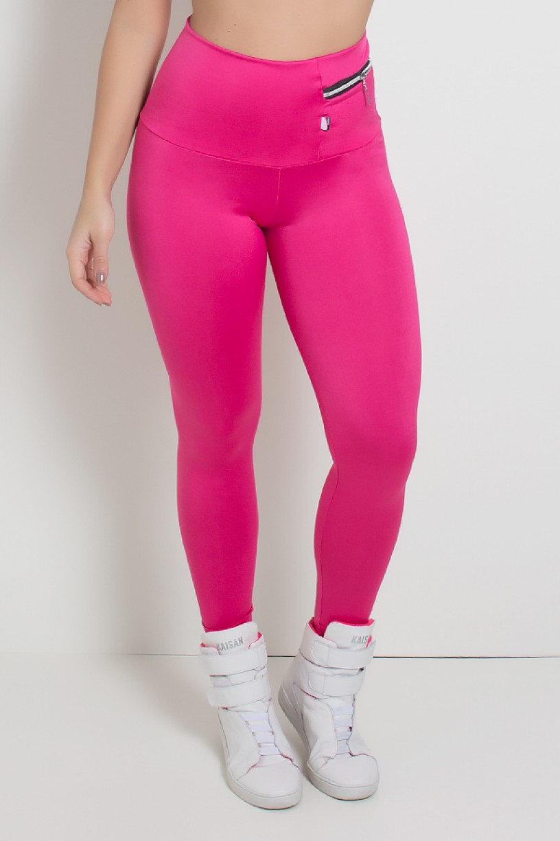 Calça com Bolso e Zíper Adele (Rosa Pink) | Ref: KS-F335-004