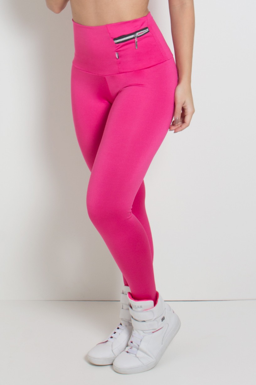 Calça com Bolso e Zíper Adele (Rosa Pink) | Ref: KS-F335-004