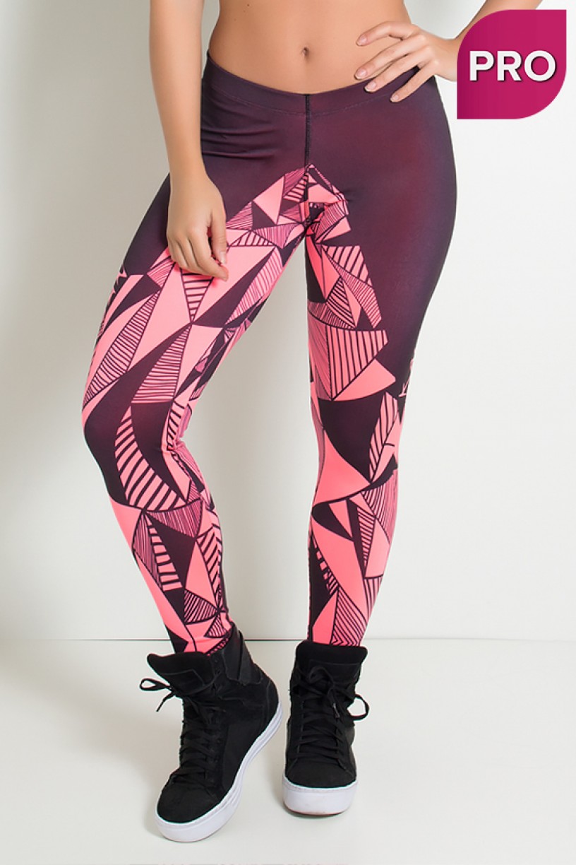 Legging Sublimada PRO (Triângulos Rosa Neon) | Ref: NTSP15-002Legging Sublimada PRO (Triângulos Rosa Neon) | Ref: NTSP15-002