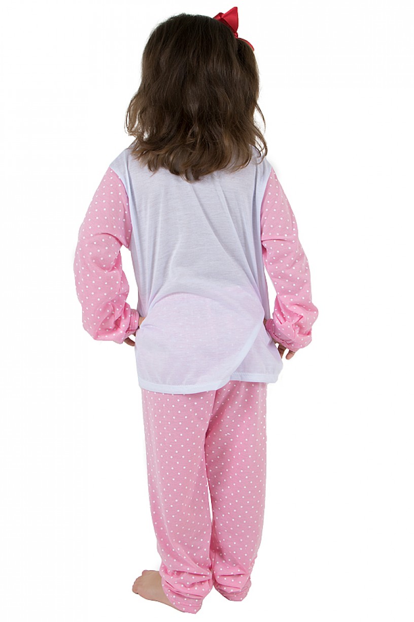 Pijama longo de Malha Infantil 108 (Unicórnio Rosa) | Ref: CEZ-PA108-005