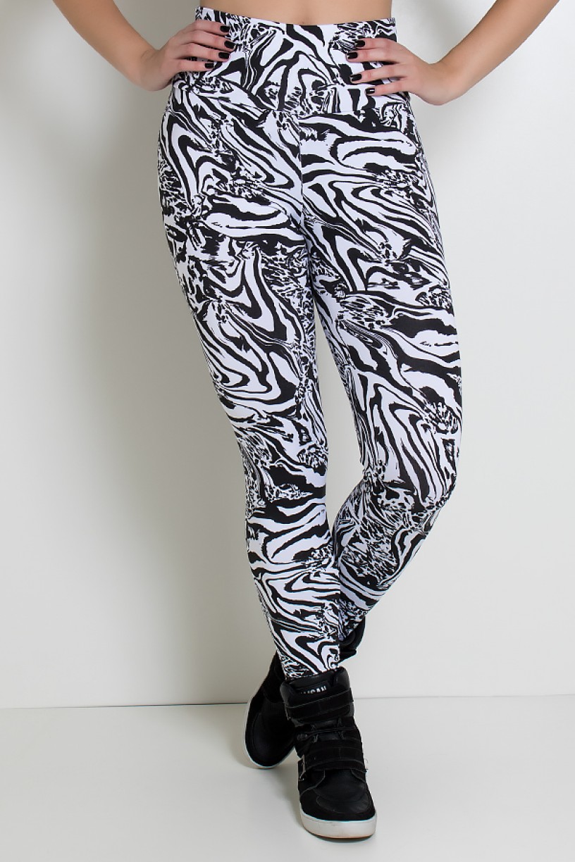 Legging Estampada Tigre Preto e Branco | Ref: KS-F27-088