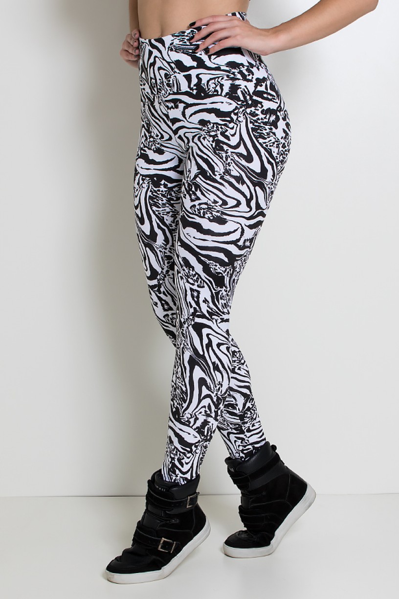 Legging Estampada Tigre Preto e Branco | Ref: KS-F27-088