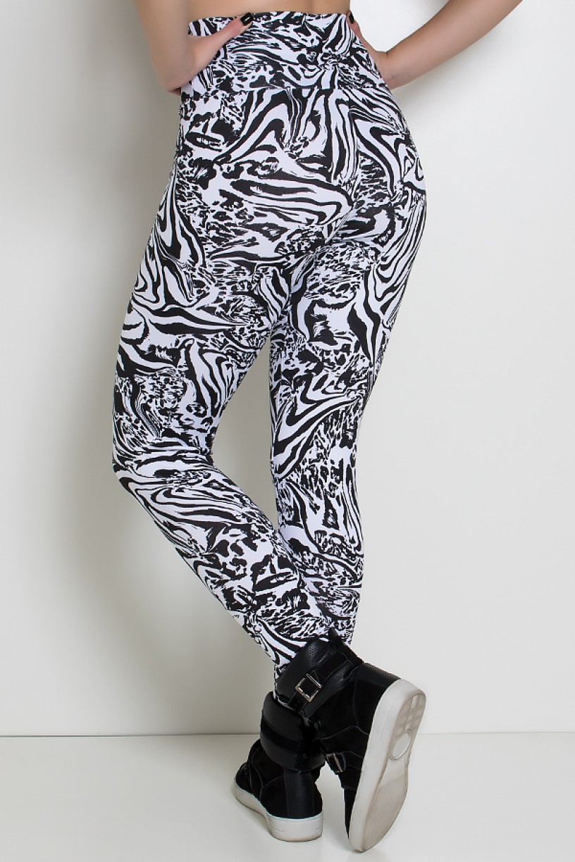 Legging Estampada Tigre Preto e Branco | Ref: KS-F27-088