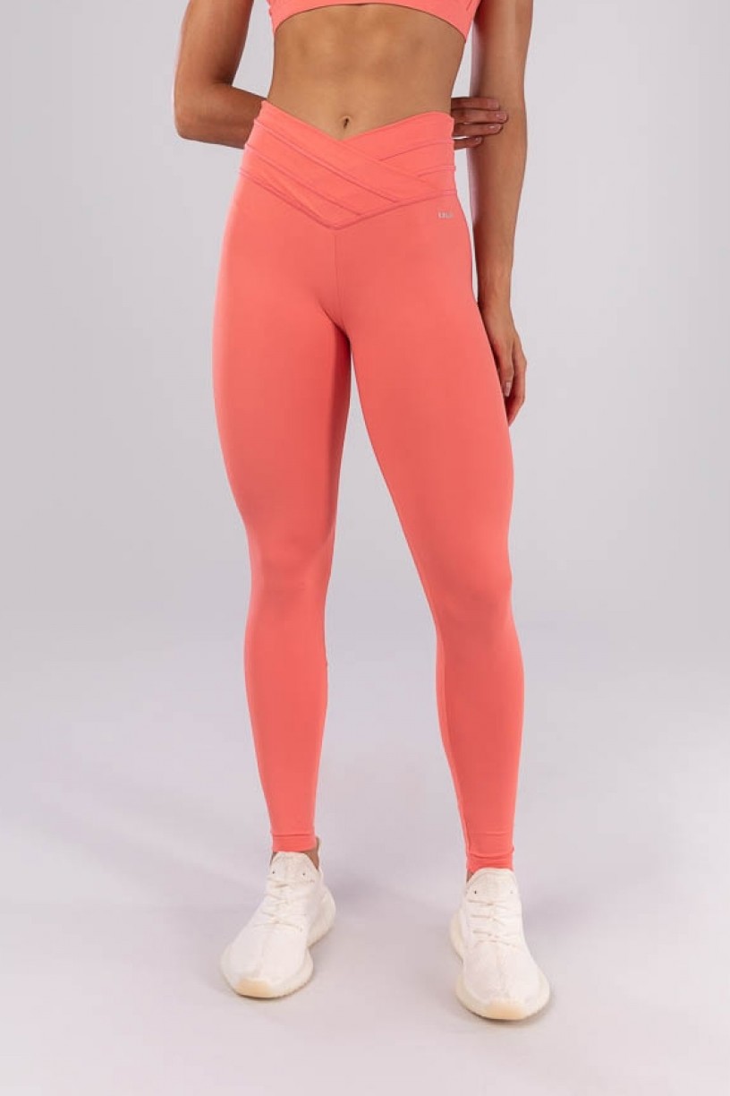 Calça Legging com Cós Transpassado com Cobertura (Aquarela) | Ref: K4518-A