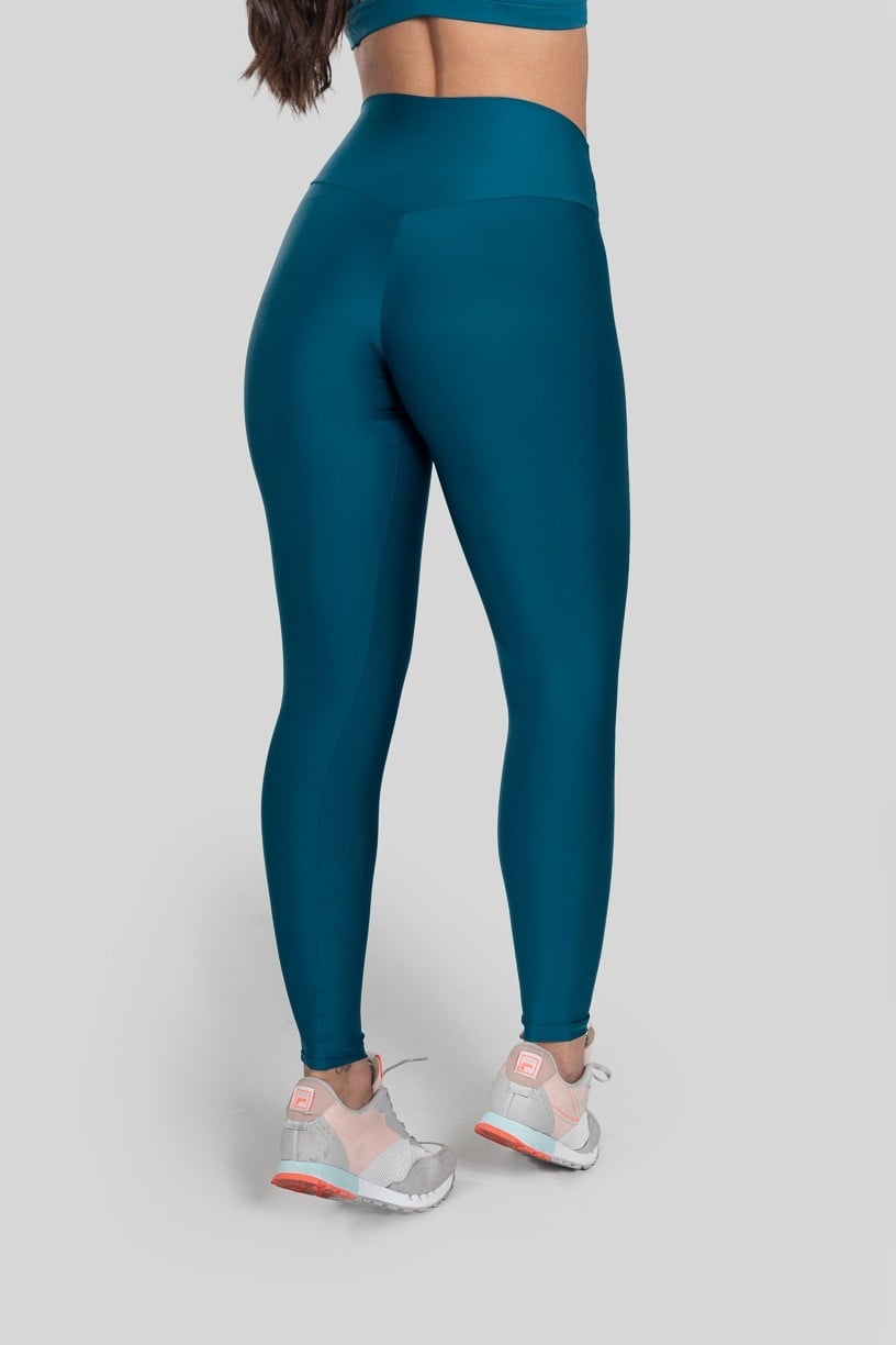 Calça Legging Básica com Cós Triangular (Azul Petróleo) | Ref: K2890-K