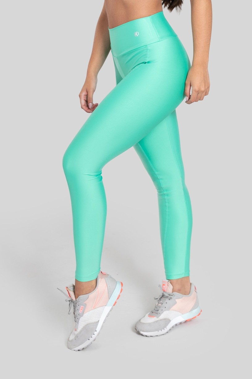 Calça Legging com Recorte Curvo e Pesponto (Verde Esmeralda) | Ref: K2886-J