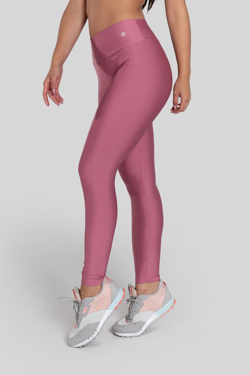 Calça Legging com Recorte Curvo e Pesponto (Rosa) | Ref: K2886-H