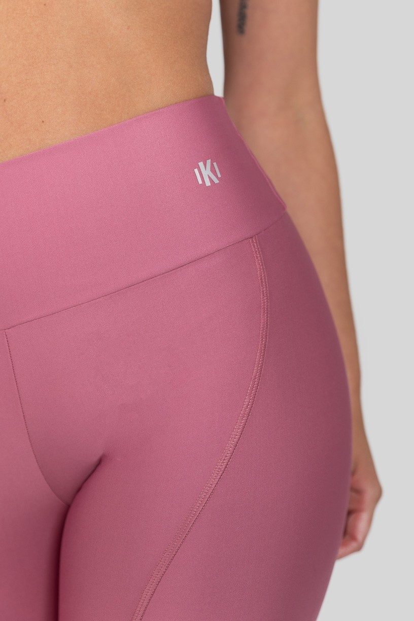 Calça Legging com Recorte Curvo e Pesponto (Rosa) | Ref: K2886-H