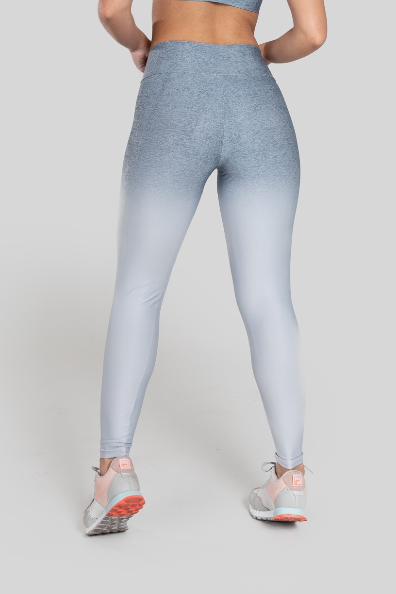 Calça Legging Estampa Digital com Cós Duplo (Silver Blend) | Ref: K2973-A