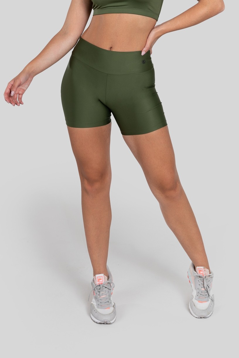 Short com Franzido Bumbum Up (Verde Militar) | Ref: K2883-E