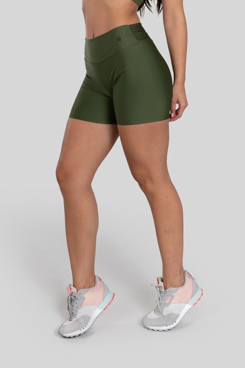 Short com Franzido Bumbum Up (Verde Militar) | Ref: K2883-E