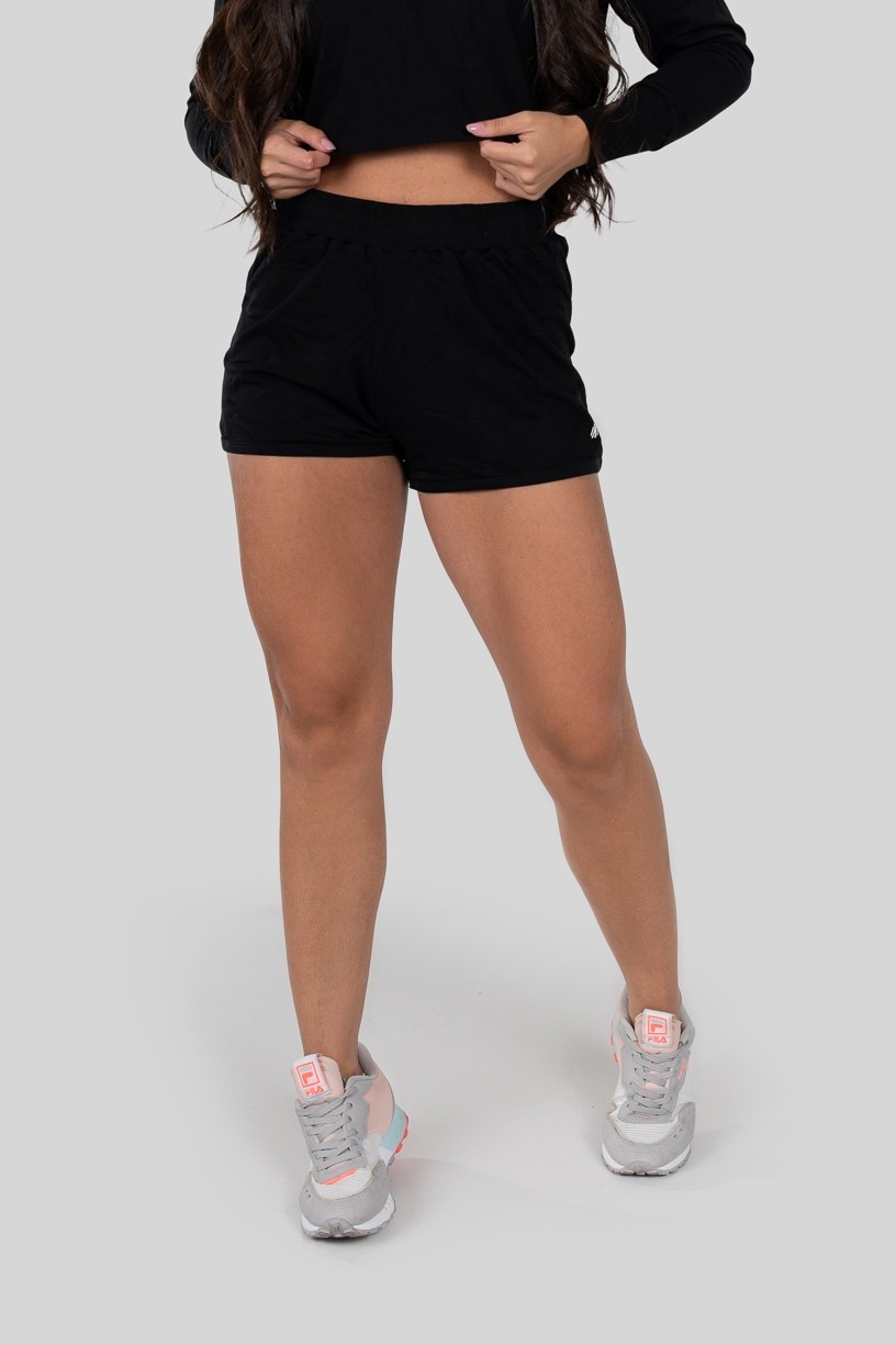 Short de Moletom Liso (Preto) | Ref: K2928-A