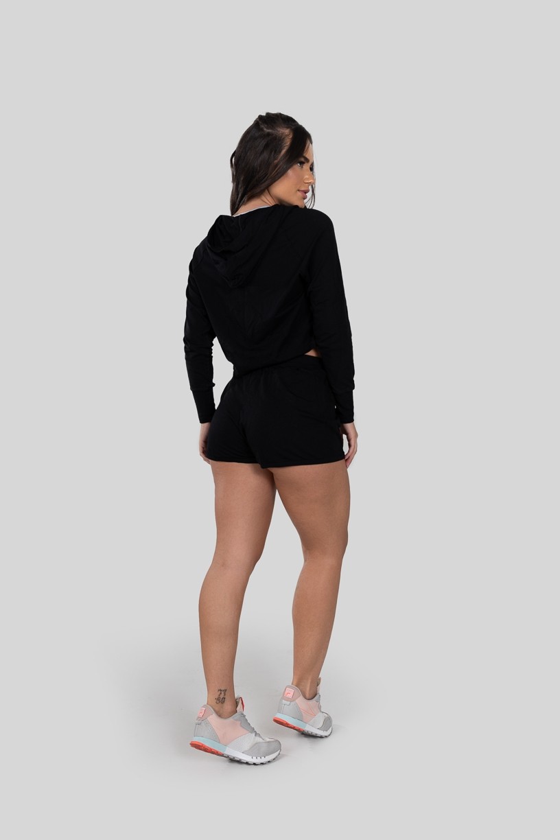 Short de Moletom Liso (Preto) | Ref: K2928-A