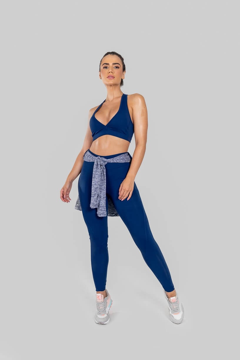 Calça Legging com Passador (Azul Marinho) | Ref: K3109-C