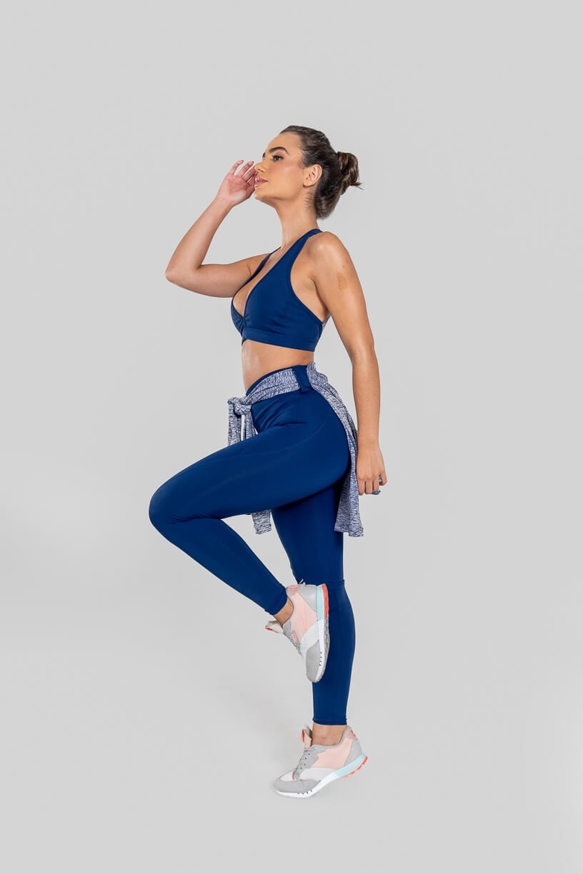 Calça Legging com Passador (Azul Marinho) | Ref: K3109-C