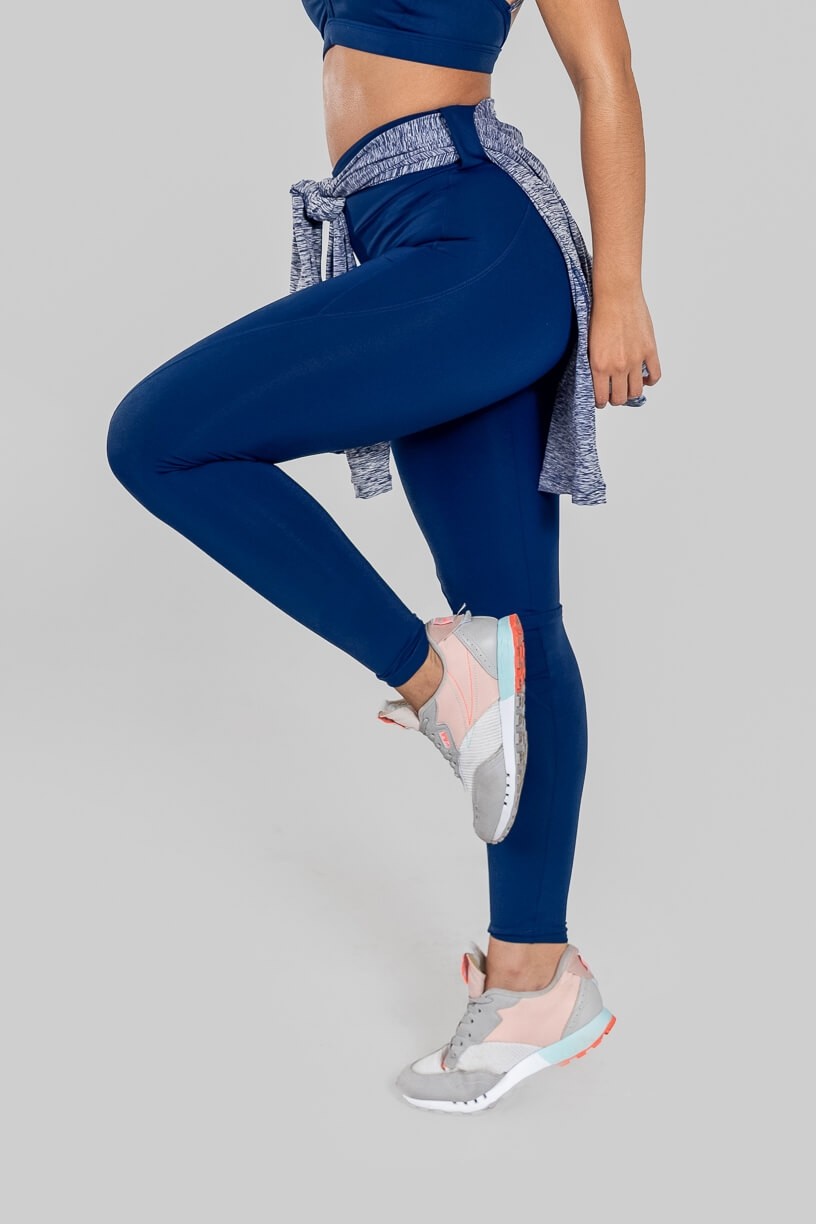 Calça Legging com Passador (Azul Marinho) | Ref: K3109-C