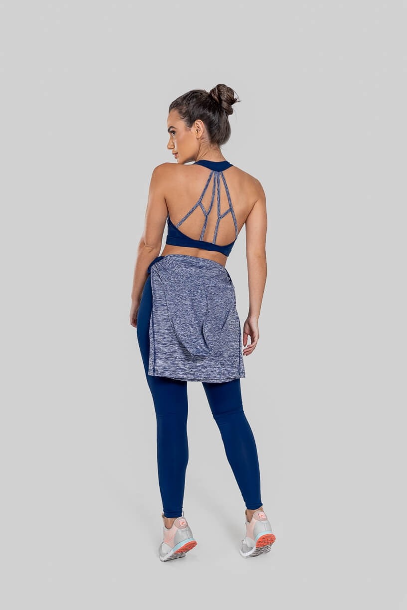 Calça Legging com Passador (Azul Marinho) | Ref: K3109-C