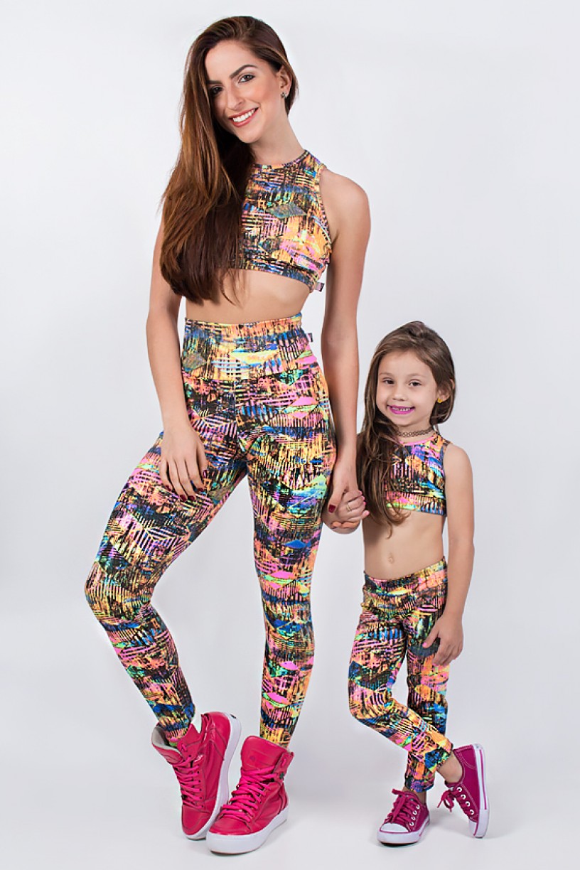 Kit com 5 (cinco) Leggings Infantis com Estampas Variadas (M) | Ref: KS-KI01-002