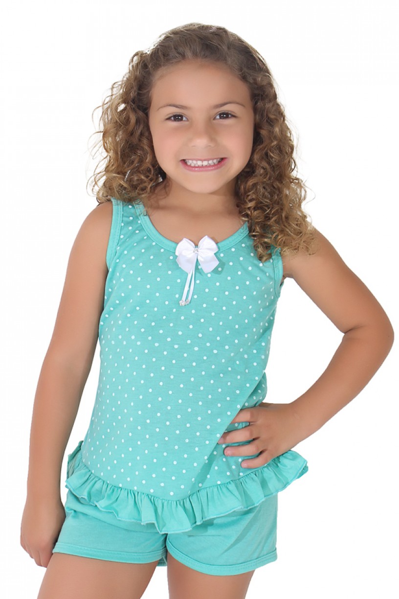 Babydoll infantil 203 Verde | CEZ-PA-203-001