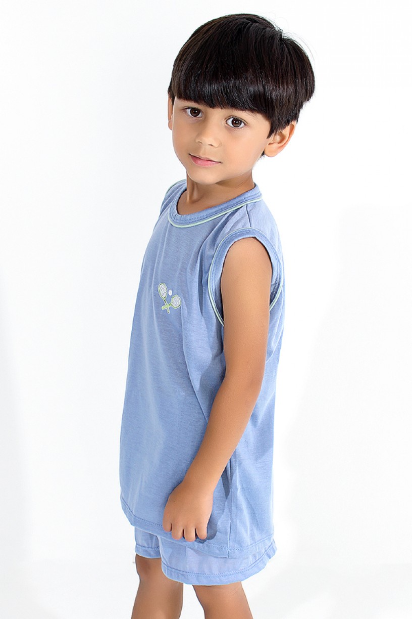 Pijama infantil Mas. Regata 142 (Azul Acinzentado) | Ref: CEZ-PA142-004