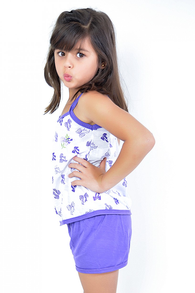 Babydoll Infantil 086 (Roxo) - AB