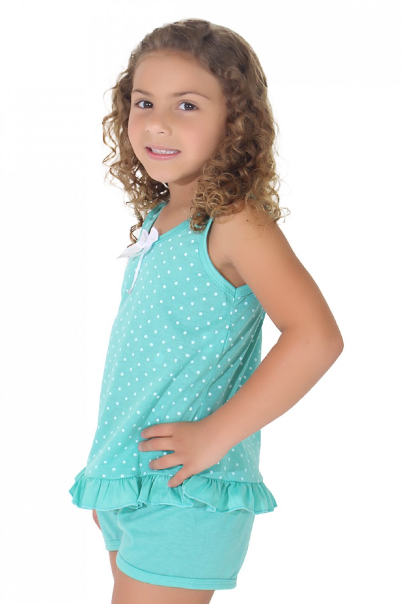 Babydoll infantil 203 Verde | CEZ-PA-203-001