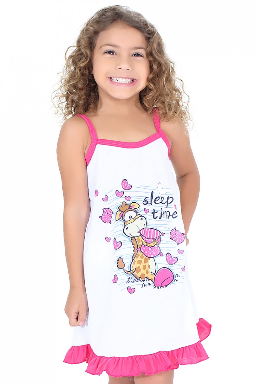 Camisola Infantil 141 (Pink com girafinha) | Ref: CEZ-CM010-003