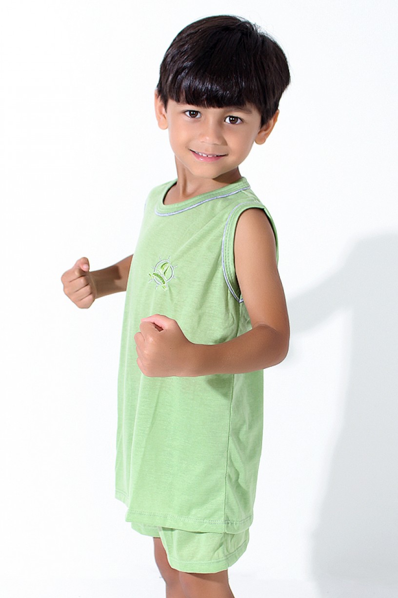 Pijama infantil Mas. Regata 142 (Verde Claro) | Ref: CEZ-PA142-005