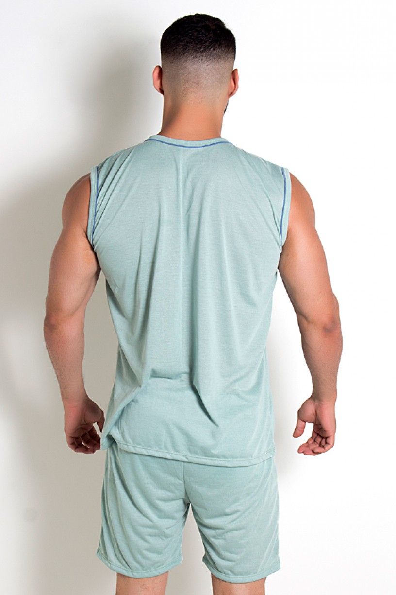 Pijama Masculino Camiseta 072 (Verde claro) | Ref.:CEZ-PA072-002