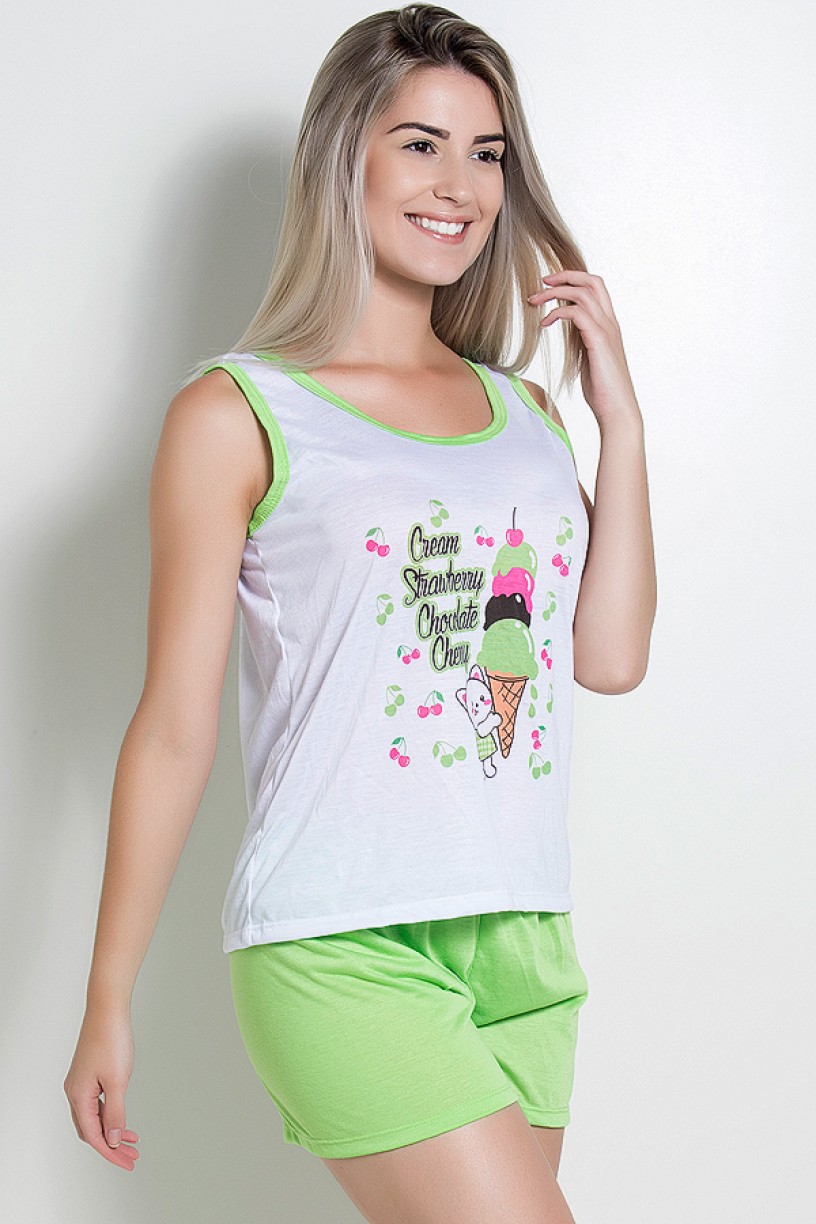 Babydoll Feminino 052 (Verde sorvete)