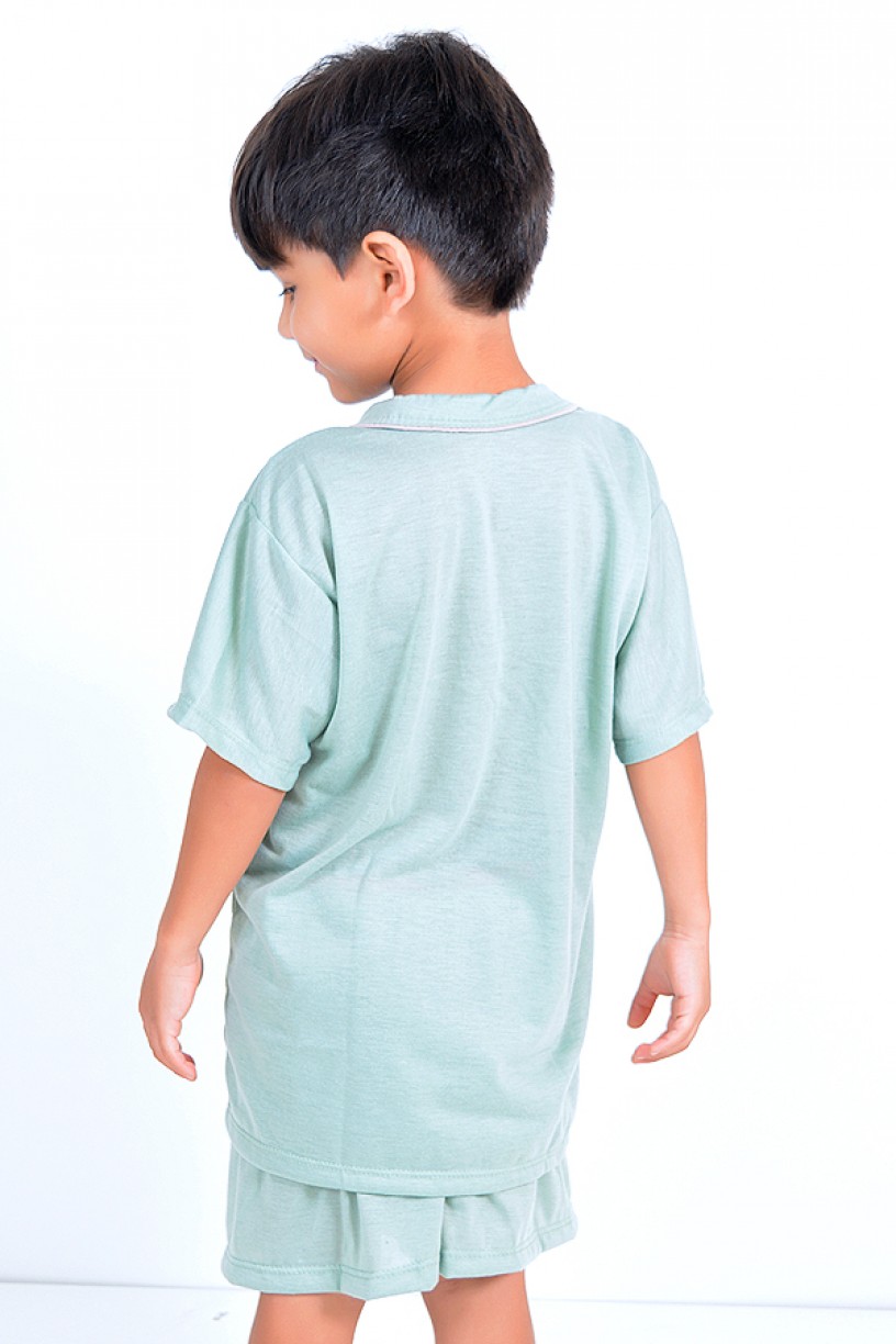 Pijama infantil mas. Curto 037 (Verde) 