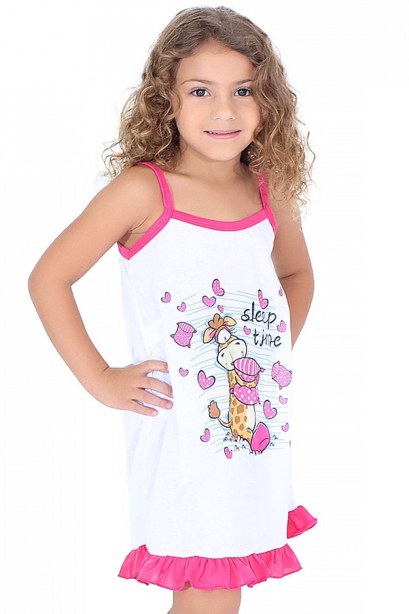 Camisola Infantil 141 (Pink com girafinha) | Ref: CEZ-CM010-003