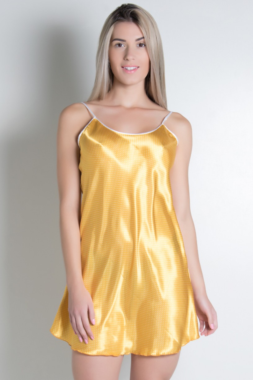 Camisola 002 (Amarelo com poá branco) | Ref: CEZ-CC01-004